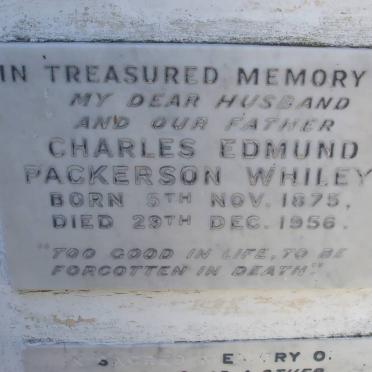 WHILEY Charles Edmund Packerson 1875-1956
