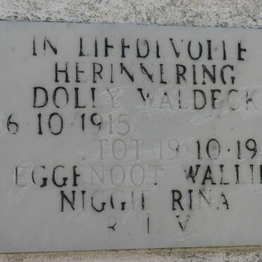 WALDECK Dolly 1915-1973