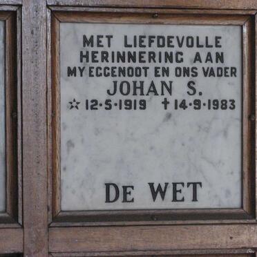 WET Johan S., de 1919-1983