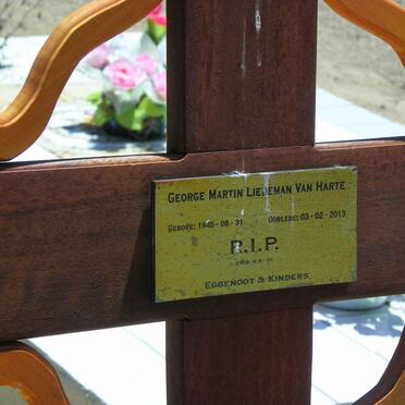 HARTE George Martin Liedeman, van 1945-2013