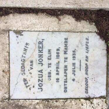 JONKER Jozua 1869-1935
