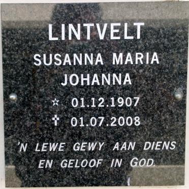 LINTVELT Susanna Maria Johanna 1907-2008