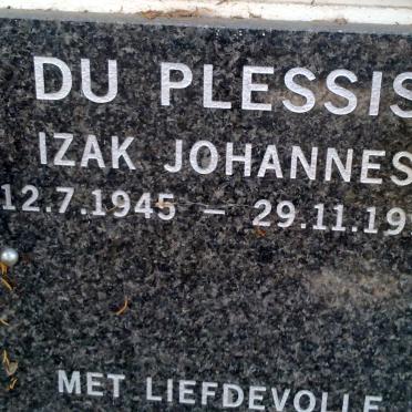 PLESSIS Izak Johannes, du 1945-1998