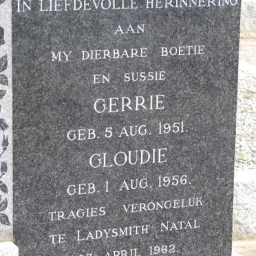 GENIS Gerrit 1922-1962 &amp; Rita ROSSOUW 1926-1962 :: GENIS Gerrie 1951-1962 :: GENIS Gloudie 1956-1962