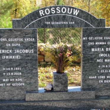 ROSSOUW Frederick Jacobus 1921-2008 &amp; Maria Bruwer nee MARAIS 1923-2005