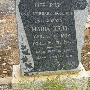 KRIEL Maria 1906-1937