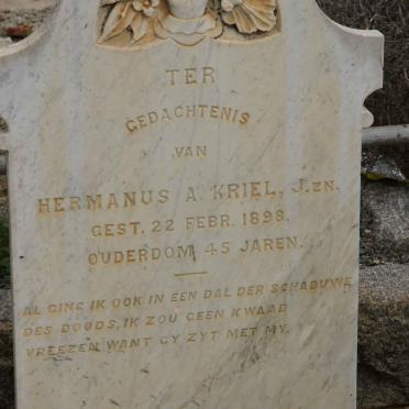 KRIEL Hermanus A. -1898