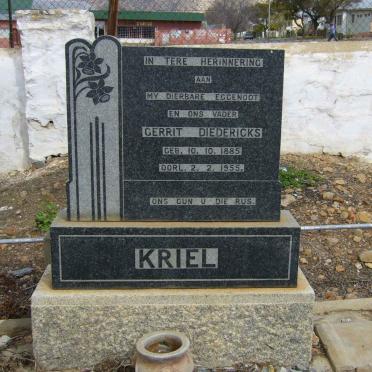 KRIEL Gerrit Diedericks 1885-1955
