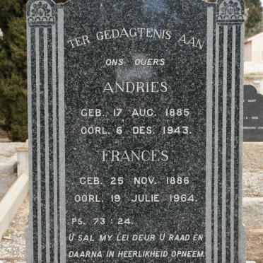 KRIEL Andries 1885-1943 &amp; Frances 1886-1964