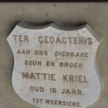 KRIEL Mattie