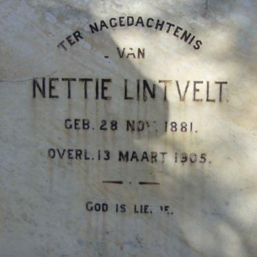 LINTVELT Nettie 1881-1905
