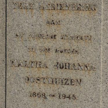 OOSTHUIZEN Martha Johanna 1869-1945