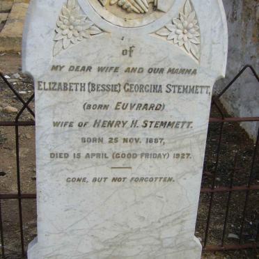 STEMMETT Elizabeth Georgina nee EUVRARD 1887-1927