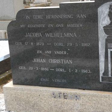 STEYN Johan Christian 1886-1963 &amp; Jacoba Wilhelmina 1879-1962