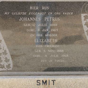 SMIT Johannes Petrus 1888-1963 &amp; Elizabeth FREEMAN 1888-1968