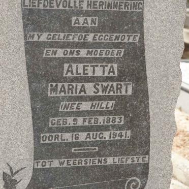 SWART Aletta Maria nee HILL 1883-1941