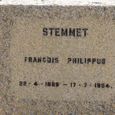STEMMET Francois Philippus 1889-1954
