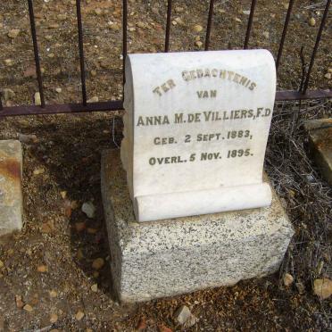 VILLIERS Anna M., de 1883-1895