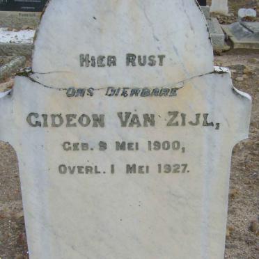 ZIJL Gideon, van 1900-1927