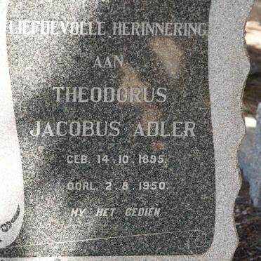 ADLER Theodorus Jacobus 1895-1950