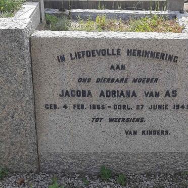 AS Jacoba Adriana, van 18?5-1945