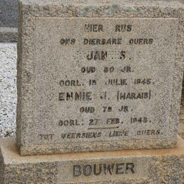 BOUWER Johannes -1945 &amp; Ennie J. MARAIS -1948