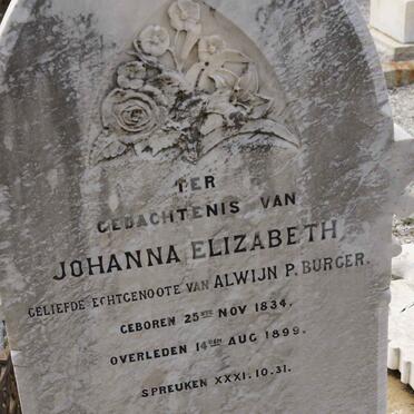BURGER Johanna Elizabeth 1834-1899