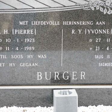 BURGER P.H. 1923-1989 &amp; R.Y. SMIT 1922-2003