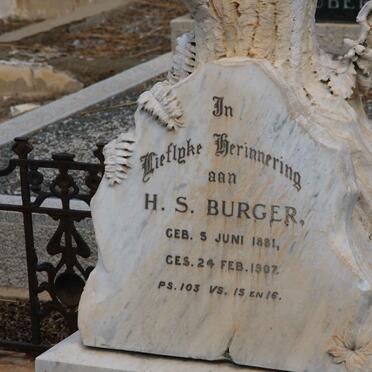 BURGER H.S. 1881-1907