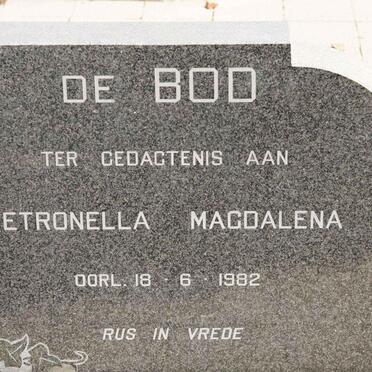 BOD Petronella Magdalena, de -1982