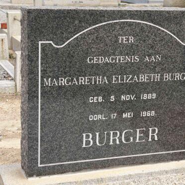 BURGER Margaretha Elizabeth 1889-1968