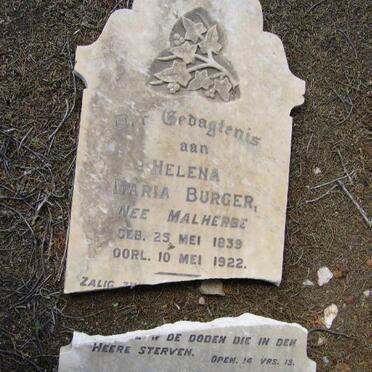 BURGER Helena Maria nee MALHERBE 1839-1922