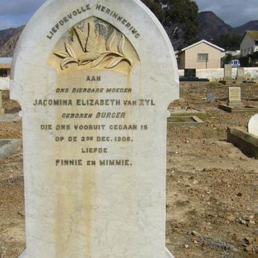 BURGER Jacomina Elizabeth van Zyl nee BURGER -1906