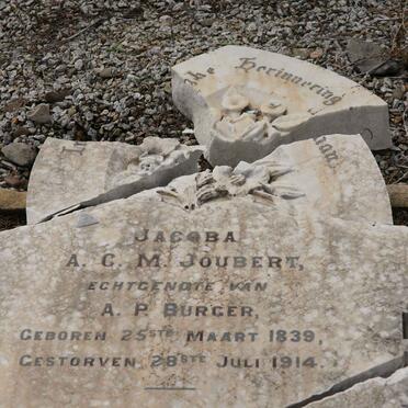 BURGER Jacoba A.C.M. nee JOUBERT 1839-1914