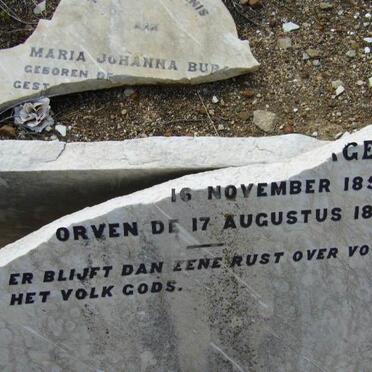 BURGER Maria Johanna 1855-1897