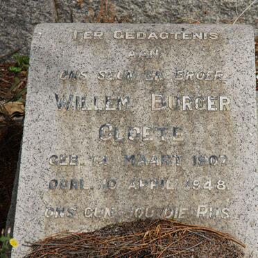 CLOETE Willem Burger 1907-1948