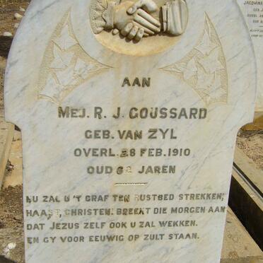 GOUSSARD R.J. nee VAN ZYL -1910