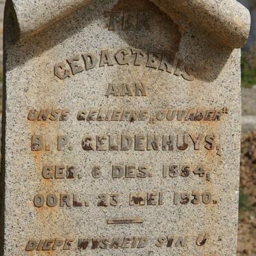 GELDENHUYS B.P. 1854-1930