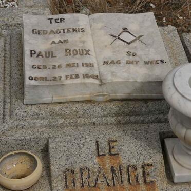 GRANGE Paul Roux, le 1911-1945