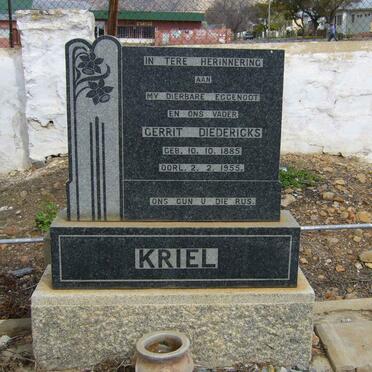 KRIEL Gerrit Diedericks 1885-1955