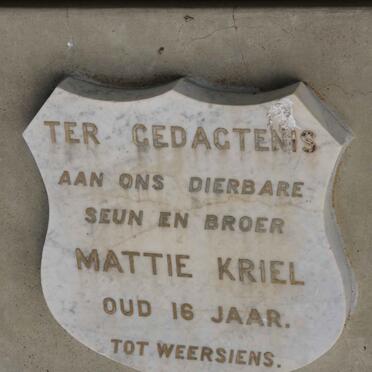KRIEL Mattie