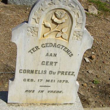 PREEZ Gert Cornelis, du 1879
