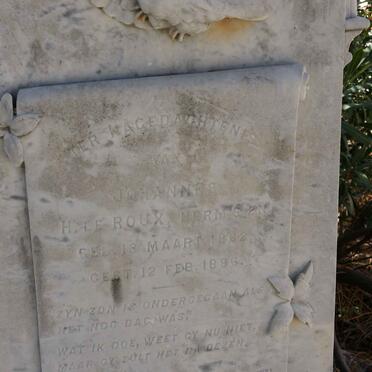 ROUX H., le 1862-1896 :: ROUX Jan S., le 1896-1898