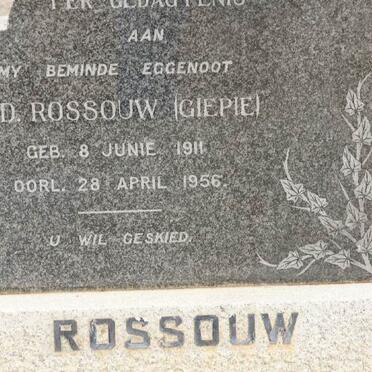 ROSSOUW G.D. 1911-1956