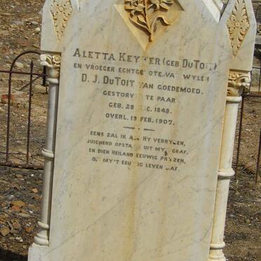 TOIT Aletta Keyter, du nee DU TOIT 1848-1907