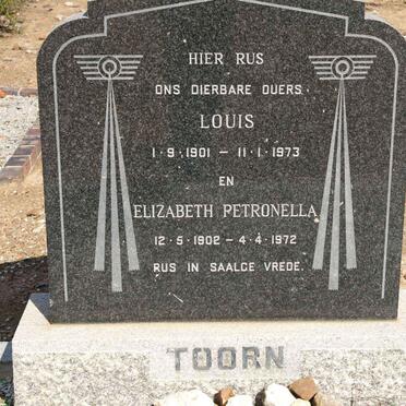 TOORN Louis 1901-1973 &amp; Elizabeth Petronella 1902-1972