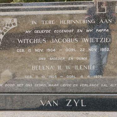 ZYL Witchius Jacobus, van 1904-1952 &amp; Helena H.W. 1905-1975