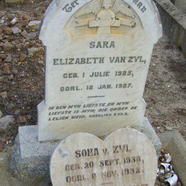 ZYL Elizabeth, van 1925-1927 :: VAN ZYL Sona 1930-1932