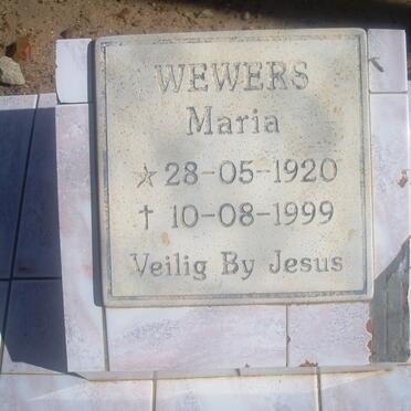 WEWERS Maria 1920-1999