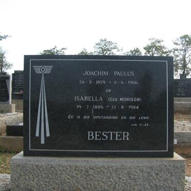BESTER Joachim Paulus 1879-1966 &amp; Isabella MORISON 1886-1984
